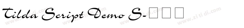 Tilda Script Demo S字体转换